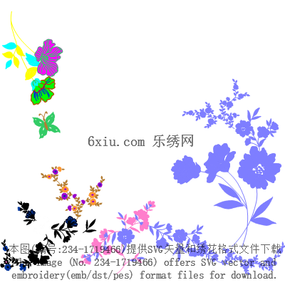 svg矢量绣花图下载