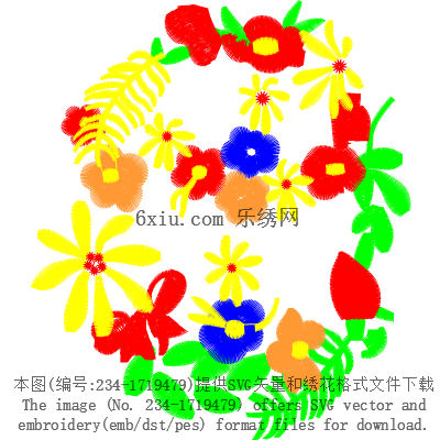 svg矢量绣花图下载