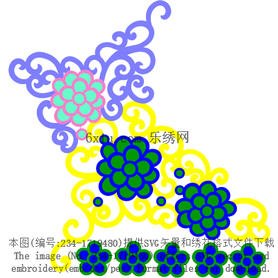 svg矢量绣花图下载