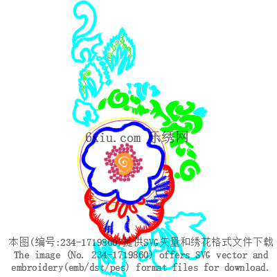 svg矢量绣花图下载