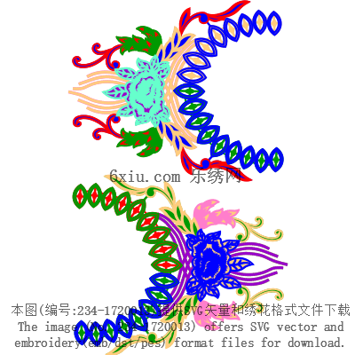 svg矢量绣花图下载