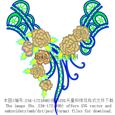 svg矢量绣花图下载