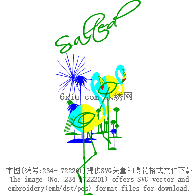 svg矢量绣花图下载