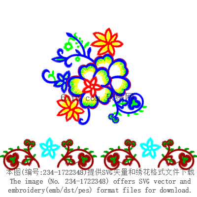 svg矢量绣花图下载