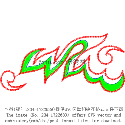 svg矢量绣花图下载