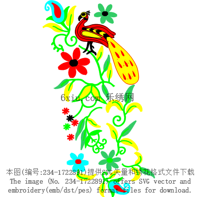 svg矢量绣花图下载