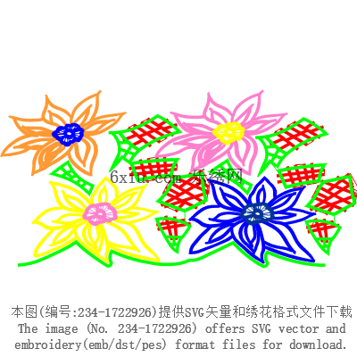 svg矢量绣花图下载