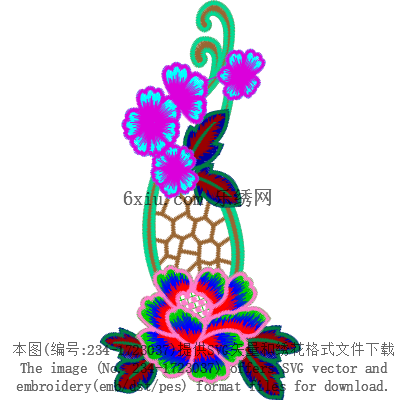 svg矢量绣花图下载