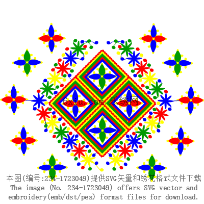 svg矢量绣花图下载