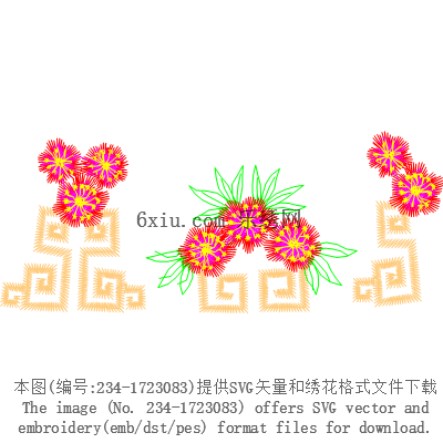 svg矢量绣花图下载