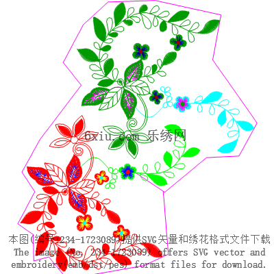 svg矢量绣花图下载