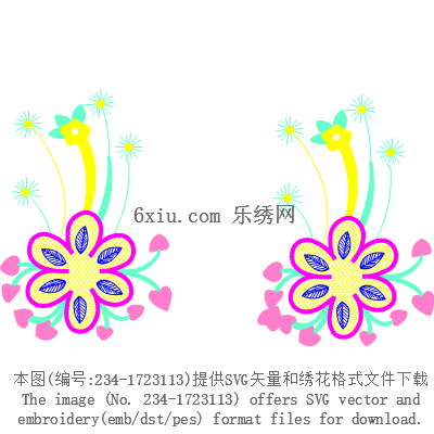 svg矢量绣花图下载