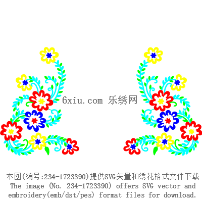 svg矢量绣花图下载