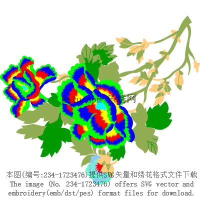 svg矢量绣花图下载