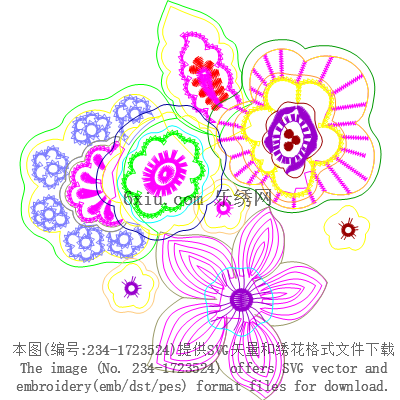 svg矢量绣花图下载