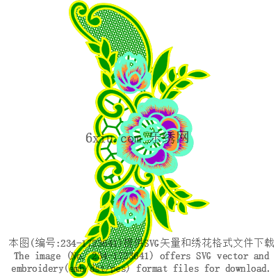 svg矢量绣花图下载