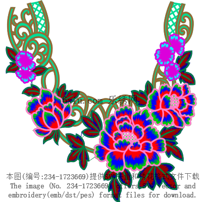 svg矢量绣花图下载