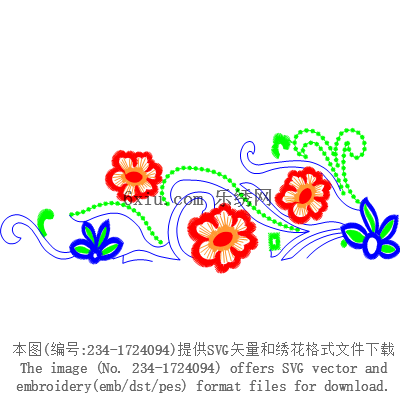 svg矢量绣花图下载