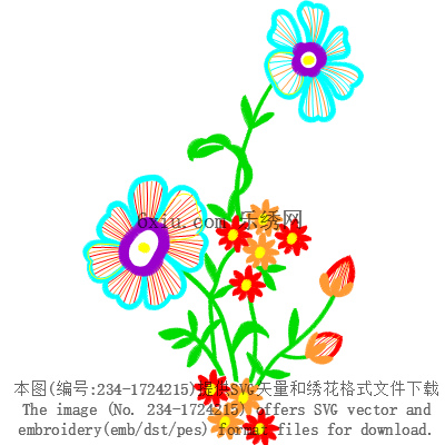 svg矢量绣花图下载