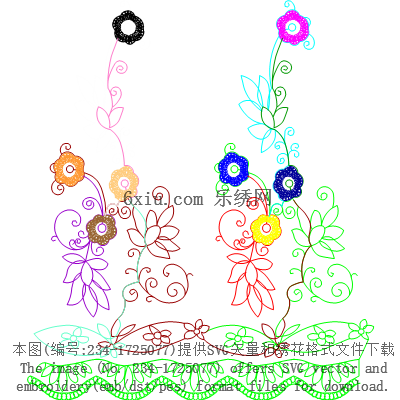 svg矢量绣花图下载