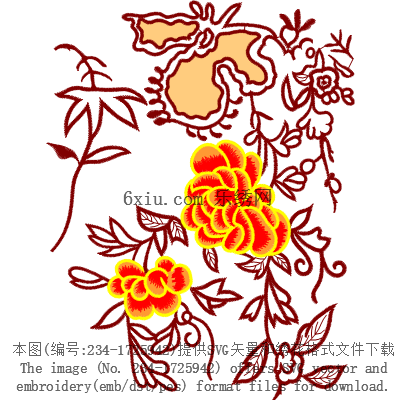 svg矢量绣花图下载