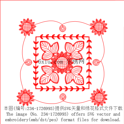 svg矢量绣花图下载