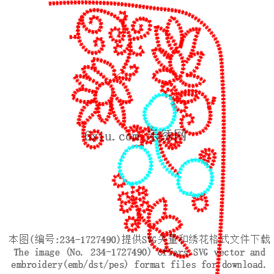 svg矢量绣花图下载