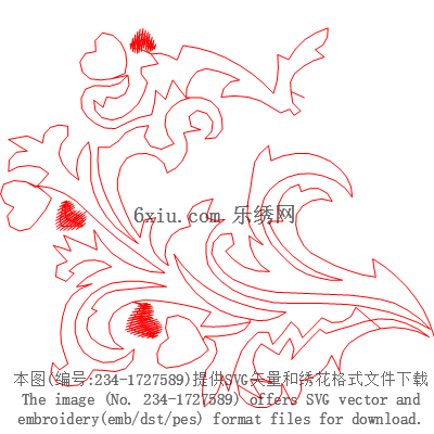svg矢量绣花图下载