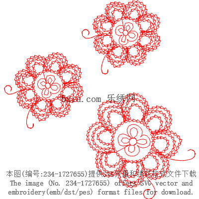 svg矢量绣花图下载