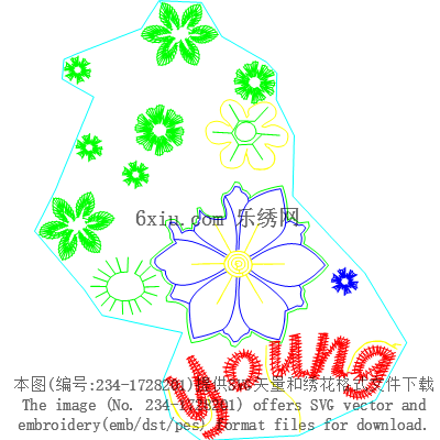 svg矢量绣花图下载