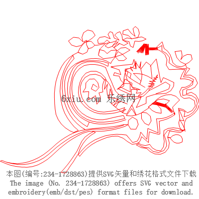 svg矢量绣花图下载