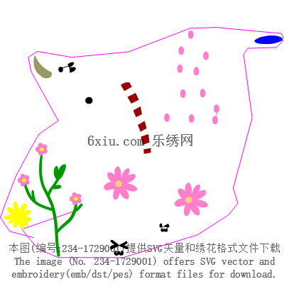 svg矢量绣花图下载