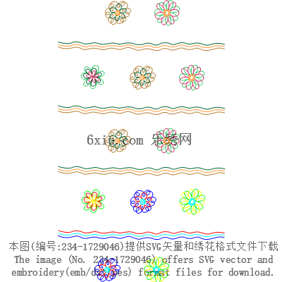 svg矢量绣花图下载