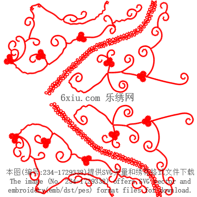svg矢量绣花图下载