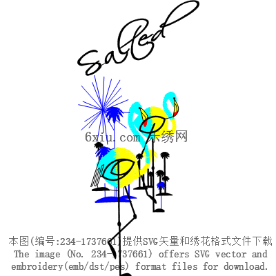 svg矢量绣花图下载