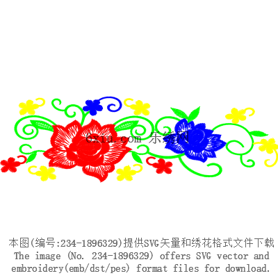 svg矢量绣花图下载