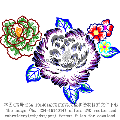 svg矢量绣花图下载