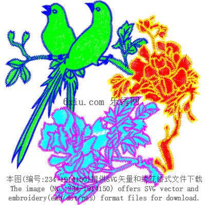 svg矢量绣花图下载
