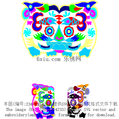 svg矢量绣花图下载
