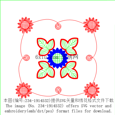 svg矢量绣花图下载