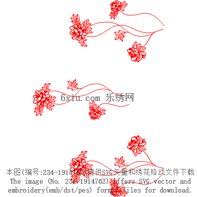 svg矢量绣花图下载