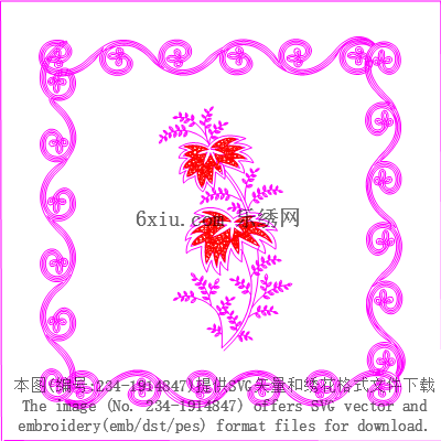svg矢量绣花图下载