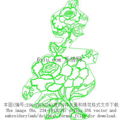 svg矢量绣花图下载