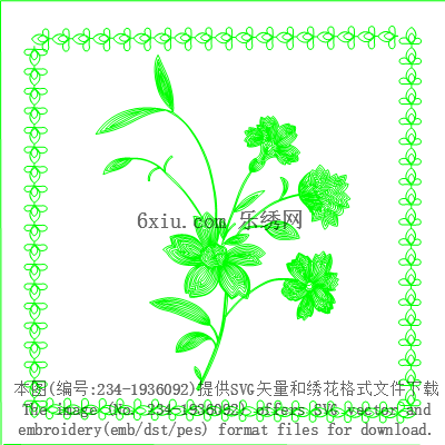svg矢量绣花图下载
