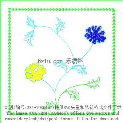 svg矢量绣花图下载