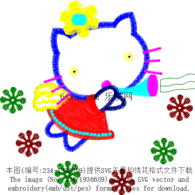 svg矢量绣花图下载
