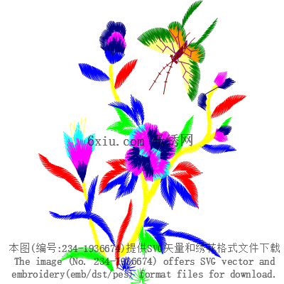 svg矢量绣花图下载