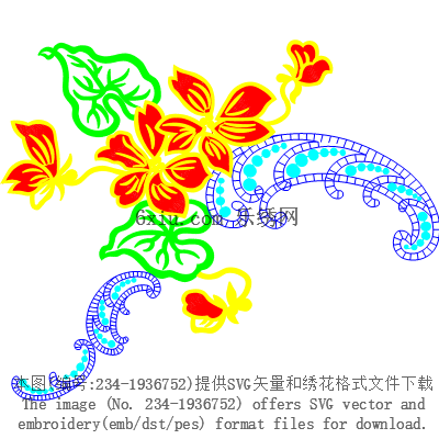 svg矢量绣花图下载