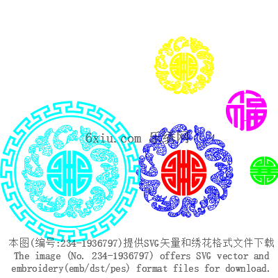 svg矢量绣花图下载