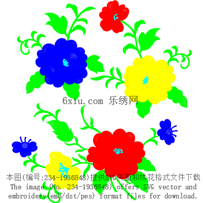 svg矢量绣花图下载